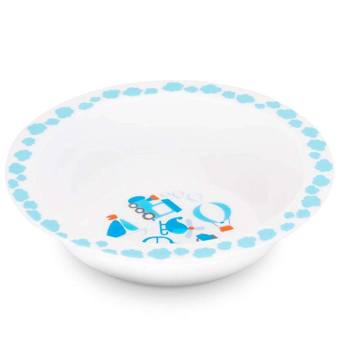 A BPA-free Baboo bowl with a durable design and colourful illustrations, perfect for babies aged 6 months and up who are ready for harder foods.