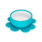 Turquoise Baboo silicone bowl with suction base, perfect for babies 6+ months