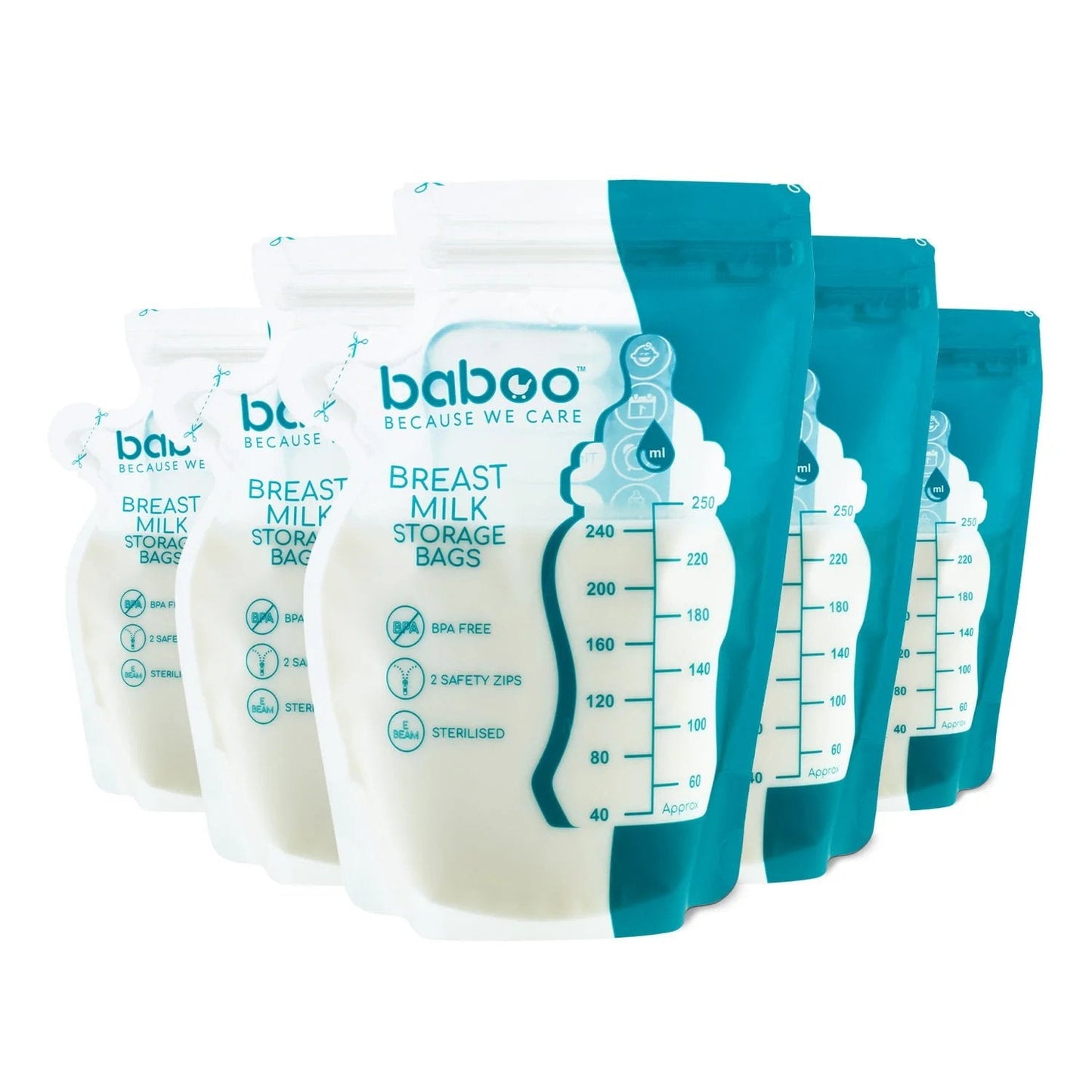 Baboo Muttermilch Aufbewahrungsbeutel 250ml 25St
