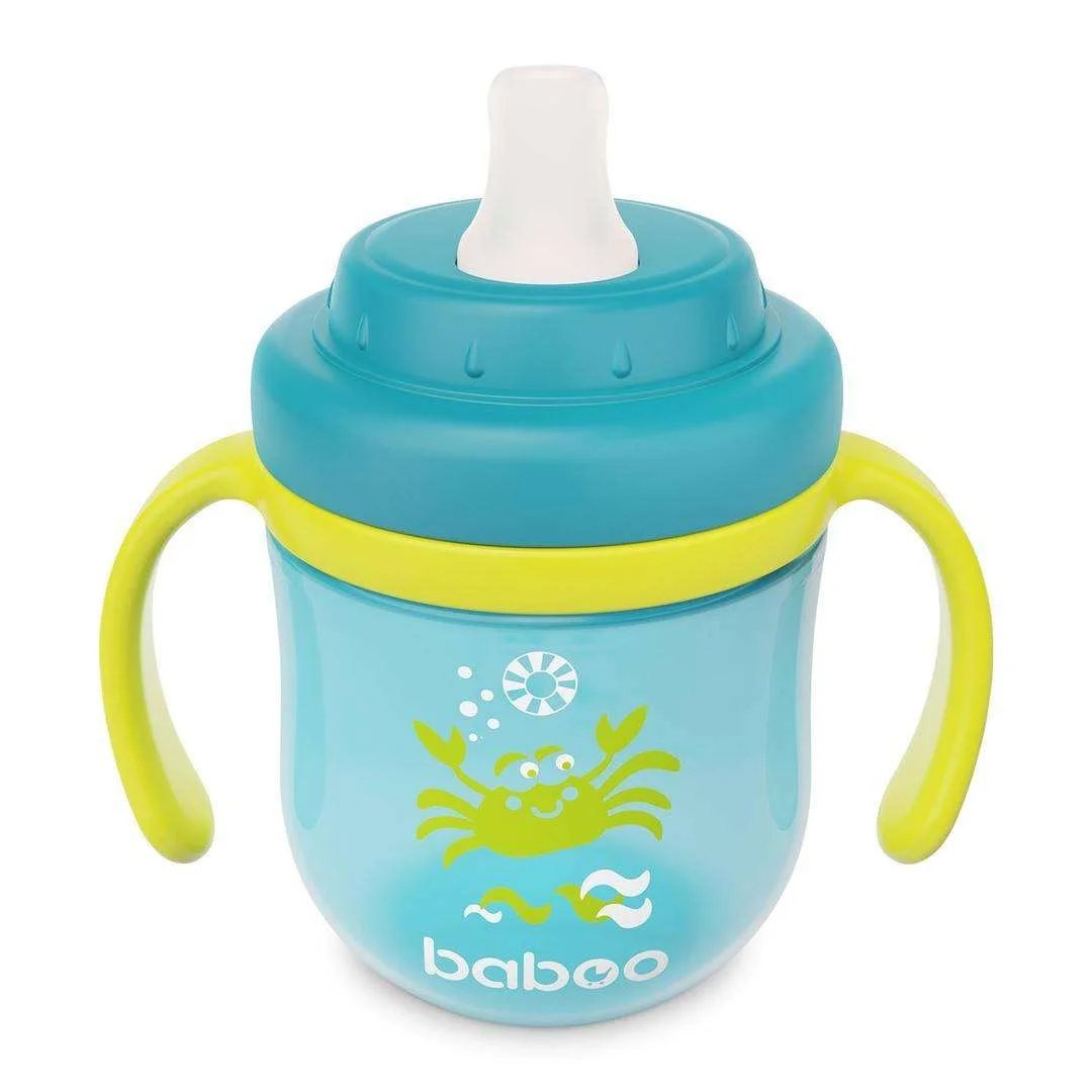 Baboo Cup With Silicone Spout And Handles 200 ml 6+ Green
