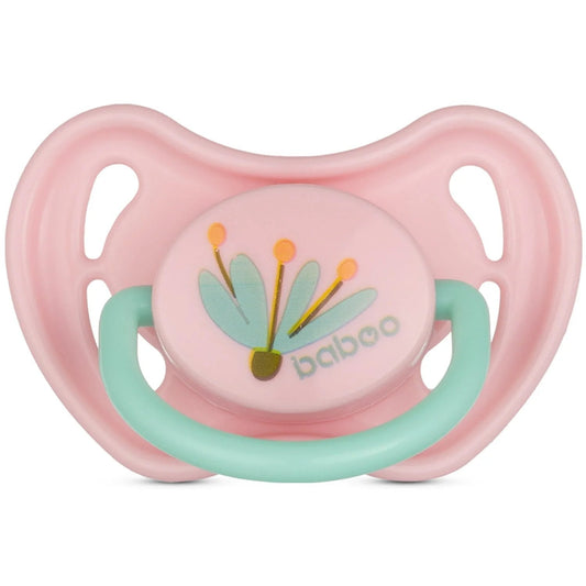 Baboo Soother Silicone Symmetrical PP 6+ Flora Pink