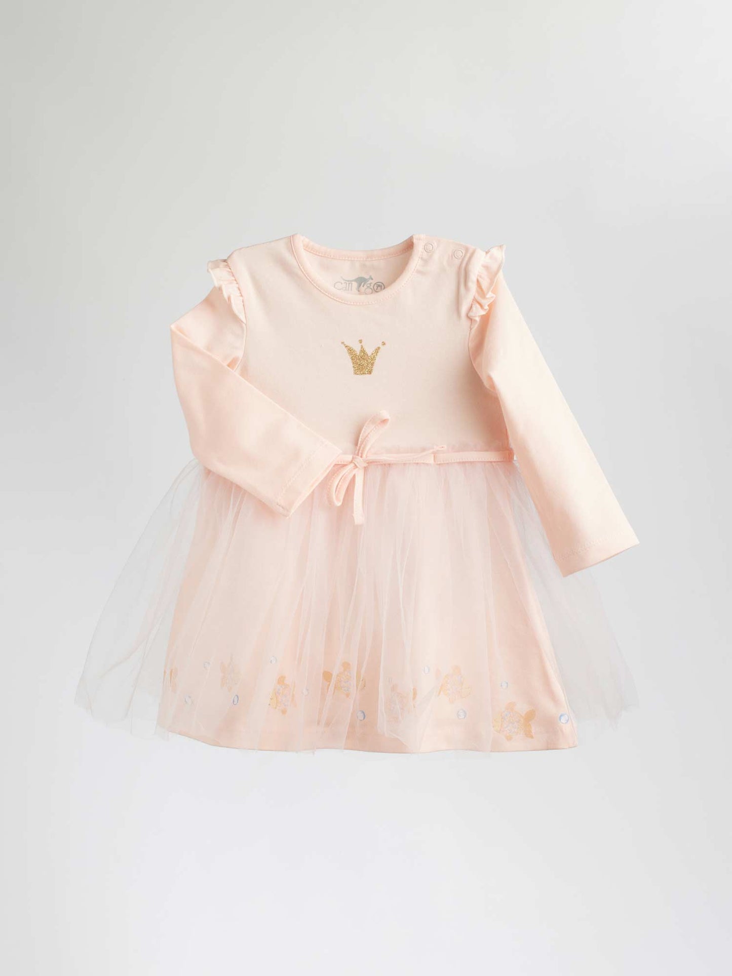 Little fashionistas can stay comfortable and stylish in the Baby Dress Gold Fish 311! Crafted from a blend of soft stockinet and cotton, this dress features a cute goldfish pattern. 