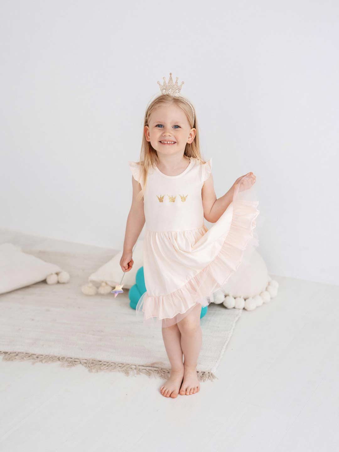 The Baby Dress Gold Fish 313 is a soft and comfy dress for fashionable little ladies.