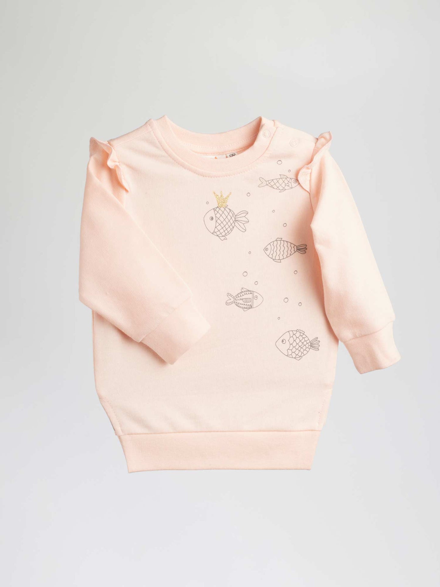 Baby Jumper Gold Fish 321 is a fun, playful jumper that is perfect for everyday wear. It features an adorable goldfish illustration and bright colors.