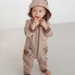 Cute boy feeling playfull while wearing Infant Overall Snails 287