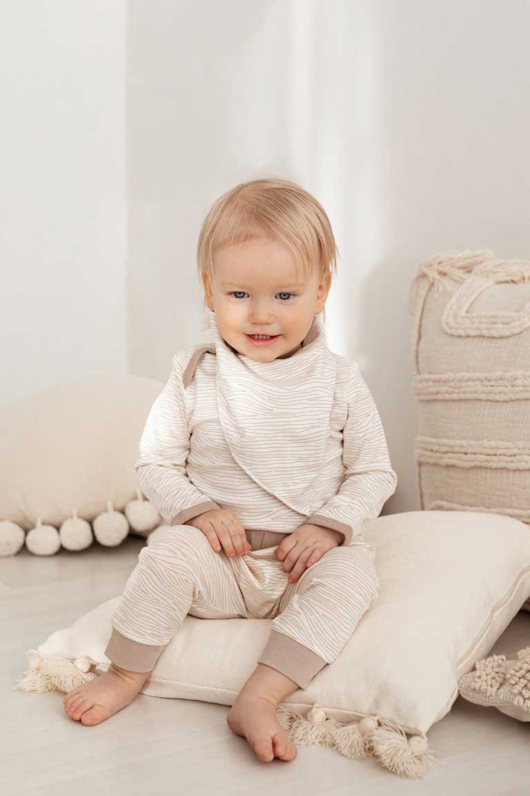 Cute baby wearing Snail Pants 281 and snail body